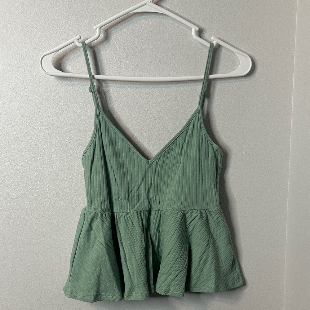 SHEIN Sage Green Peplum Camisole